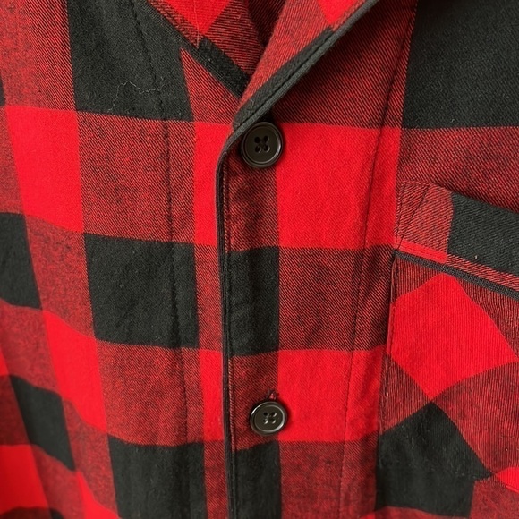 NWOT Wondershop SOFT men’s black and red buffalo check plaid flannel shirt, L - Picture 5 of 12